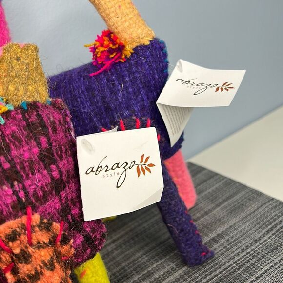 Abrazo Style Folk Art Handmade Reindeer Mexico Set of 2 - Picture 2 of 10